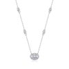 East-West Oval Diamond Solitaire Pendant