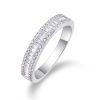 925 Sterling Silver Emerald Cut Full Moissanite Ring