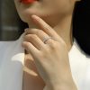 925 Sterling Silver Emerald Cut Full Moissanite Ring