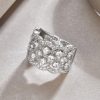 925 Sterling Silver Diamond Cocktail Ring For Women