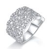 925 Sterling Silver Ring with Diamond Cocktail For Women