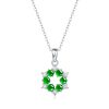 Five Stone Jade hoop pendant necklace