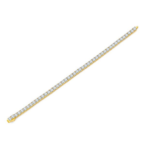 Gold Plated Sterling Silver Tennis Bracelet - Image 3