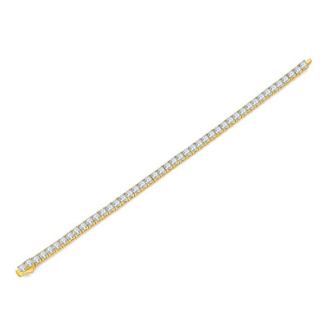 Gold Plated Sterling Silver Tennis Bracelet - Image 3