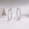 Knot Sterling Silver Hoop Earrings for women