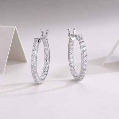 Knot Sterling Silver Hoop Earrings for women
