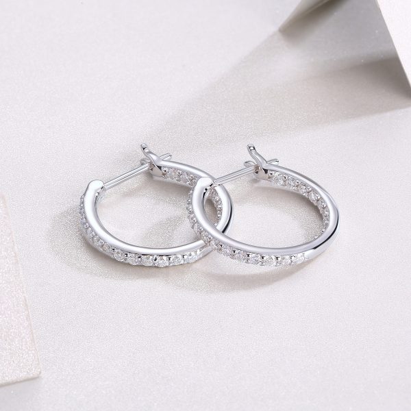 Knot Sterling Silver Hoop Earrings for women
