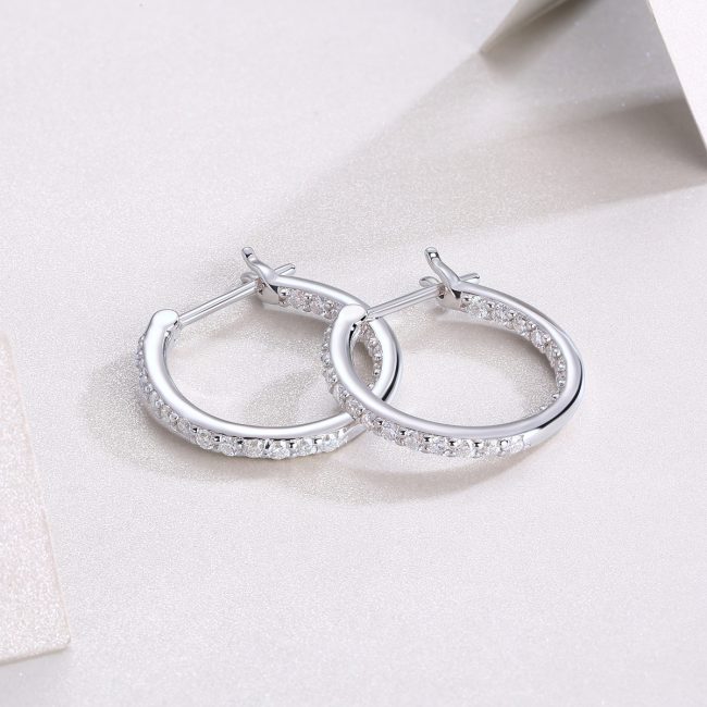 Knot Sterling Silver Hoop Earrings for women