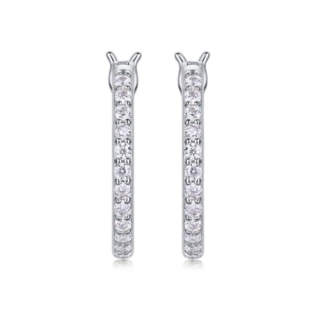 Knot Sterling Silver Hoop Earrings for women