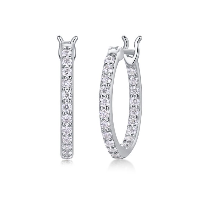 Knot Sterling Silver Hoop Earrings