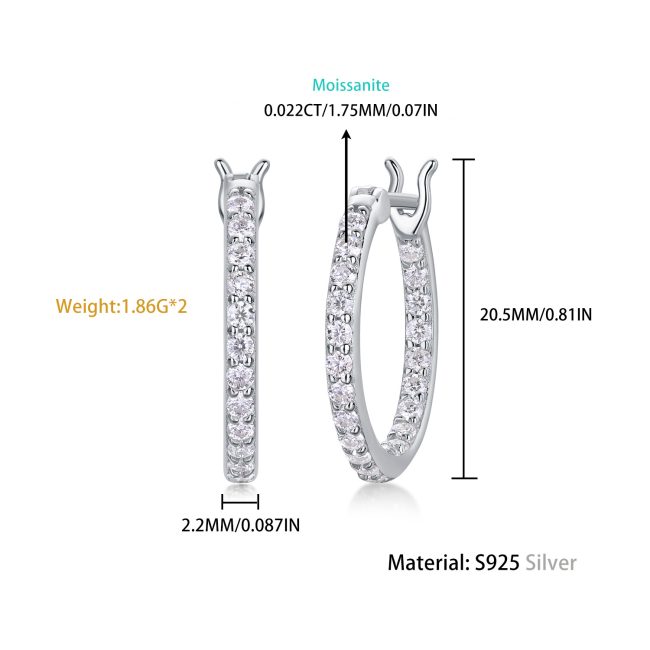 Knot Sterling Silver Hoop Earrings for women