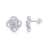 Knot of Love Sterling Silver Stud Earrings