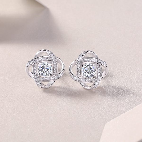 Knot of Love Sterling Silver Stud Earrings