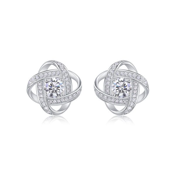 Knot of Love Sterling Silver Stud Earrings