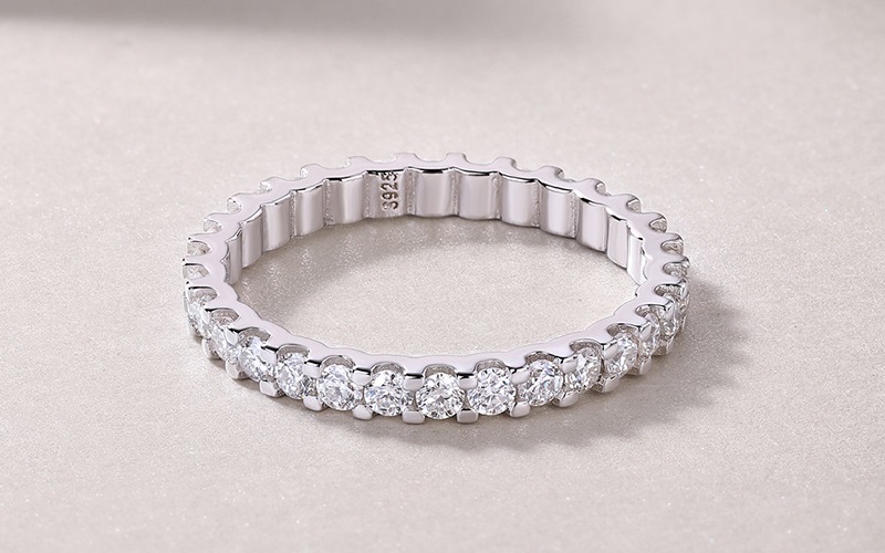 Moissanite Eternity Ring Wedding Band Ring