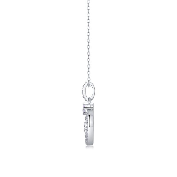Sterling Silver Big Circle pendant Chain necklace - Image 6