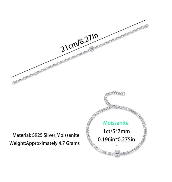 Women's Diamond Silver Cuban Bracelets - Image 4