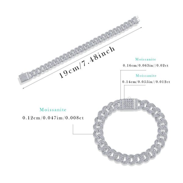 Pandora Cuban Link Bracelet Silver Diamond Bracelet - Image 3
