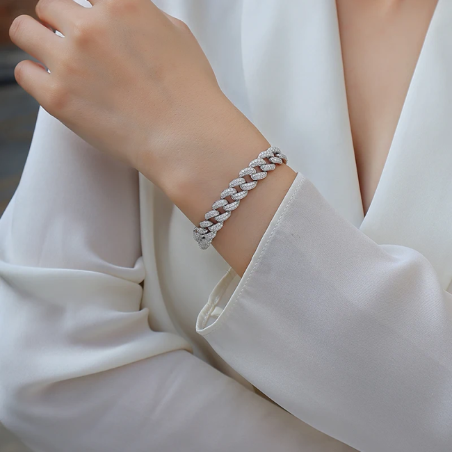 Pave Diamond Jumbo Cuban Link Bracelet