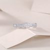 Sterling Silver Petite Twist Diamond Eternity Ring