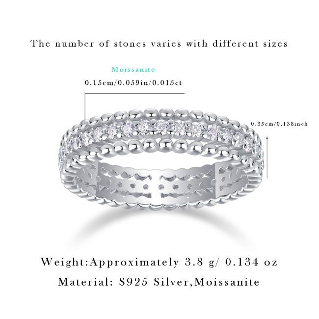Portola Eternity Diamond Wedding Ring - Image 3
