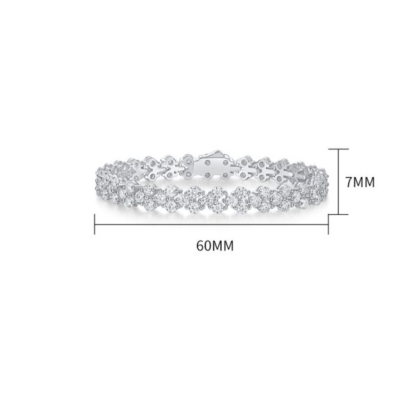 Slide Floral Cluster Bracelet Swarovski Crystals - Image 3
