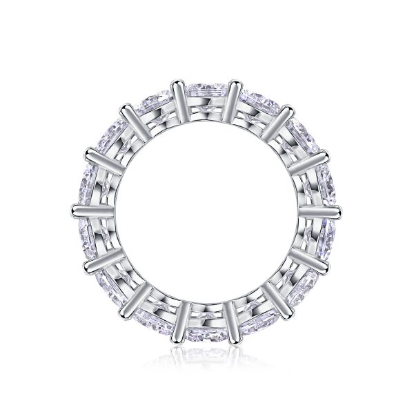 Sterling Silver Diamond Eternity Band Ring For Women - Image 4