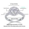 925 Sterling Silver Halo Engagement Ring For Women