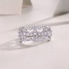 925 Sterling Silver Floral Diamond Wedding Band