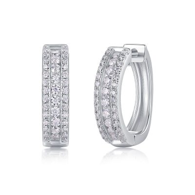 S925 Silver Bright Night Moissanite Earrings