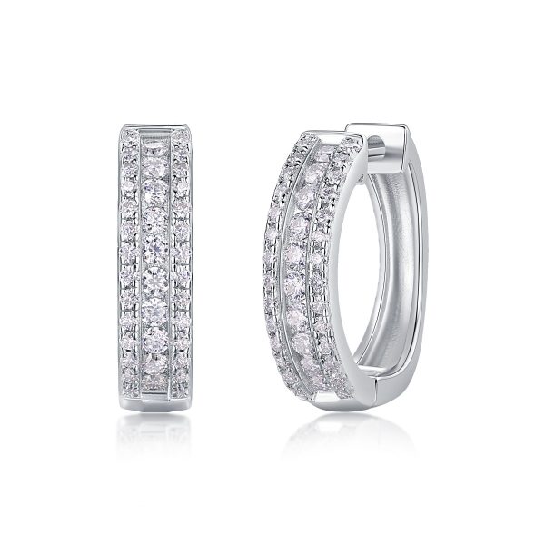 S925 Silver Bright Night Moissanite Earrings
