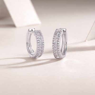 S925 Silver Bright Night Moissanite Earrings