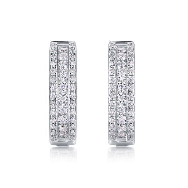 S925 Silver Bright Night Moissanite Earrings