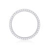 Baguette and Round Diamond Band In 925 Sterling Silver
