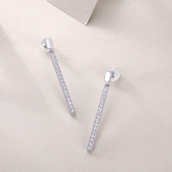 Shepherd Dangling Bar Diamond Earrings For Women - Image 5