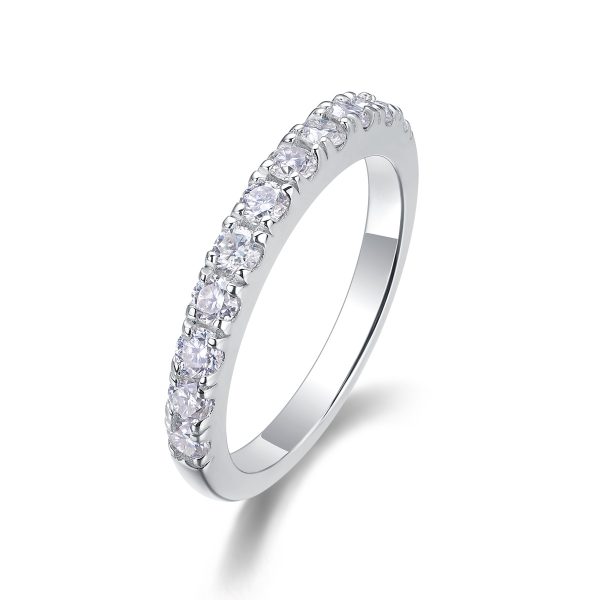 11 Stone Diamond Ring In 925 Sterling Silver
