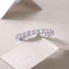 925 Sterling Silver 11 Stone Diamond Anniversary Ring