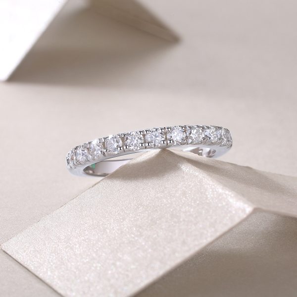 925 Sterling Silver 11 Stone Diamond Anniversary Ring