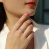 925 Sterling Silver 11 Stone Diamond Ring for Women's Anniversary Ring