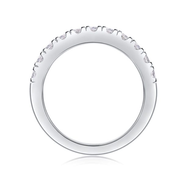 Silver 11 Stone Moissanite Anniversary Ring - Image 6