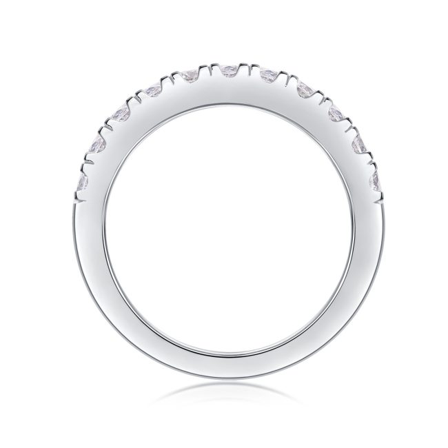 Silver 11 Stone Moissanite Anniversary Ring - Image 6