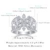 Diamond Snowflake Ring In 925 Sterling Silver For Women