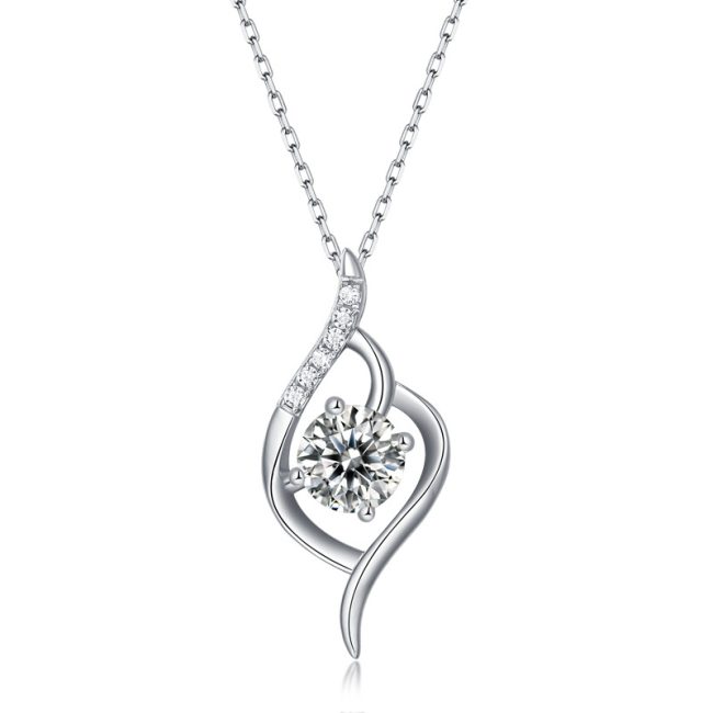 925 Silver Sterling Valentine's Day Necklace With Diamond Pendant