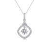 Solitaire Diamond Square Pendant necklace
