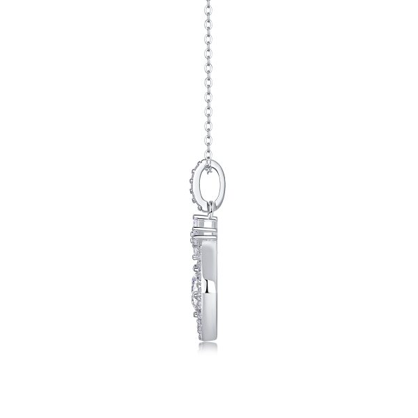 Square Pendant Necklace In Sterling Silver For Women - Image 5