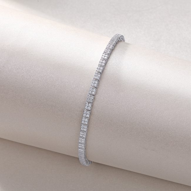 Square Diamond Tennis Bracelet - Image 5