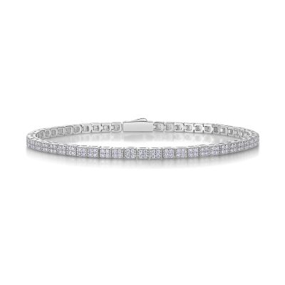 Square Diamond Tennis Bracelet