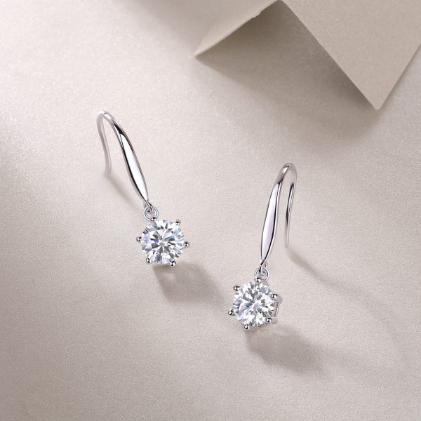 Starburst Diamond Leverback Drop Earrings - Image 4