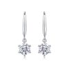 Starburst Diamond Leverback Drop Earrings