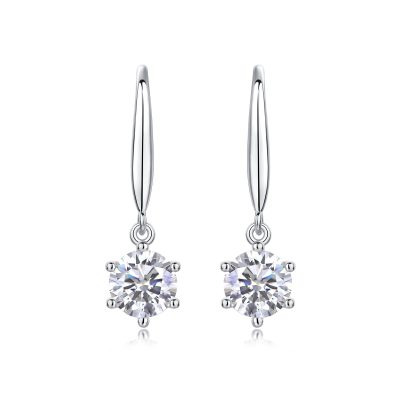Starburst Diamond Leverback Drop Earrings